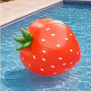 Kate Spade Target Strawberry Light-Up Inflatable Decor Pool Float Red XL 50x40in